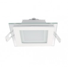 Φωτιστικό LED Γυάλινο Τετράγωνο Χωνευτό 6W 230V 480lm 2700K Θερμό Φως 99LED643